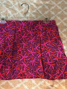 Lilly Pulitzer Pink, Red  & Orange A-Line Printed Skort